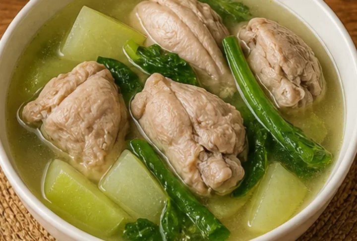 Chicken Tinola with Sayote and Malunggay Filipino recipe