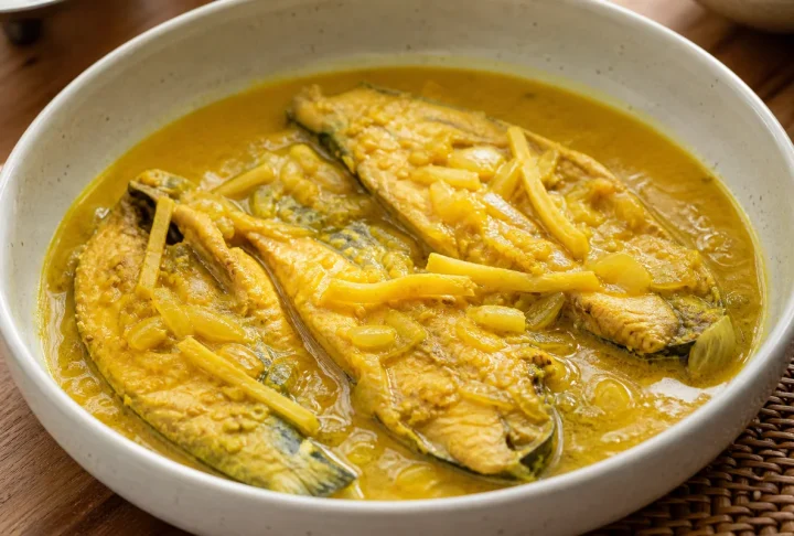 Bangus slices in turmeric coconut curry